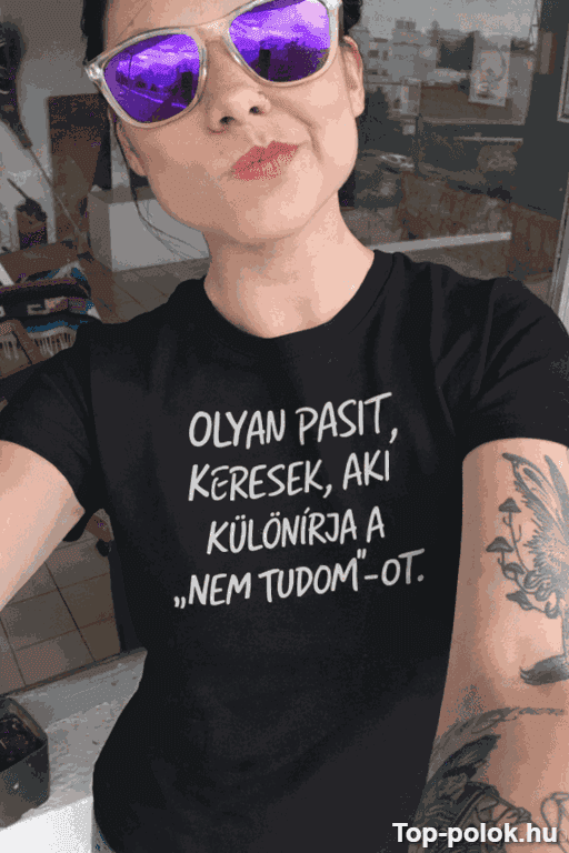 Vicces póló különírja a nem tudom