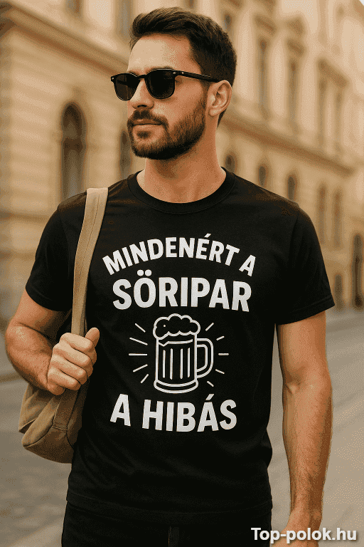 Vicces póló Mindenért a söripar a hibás