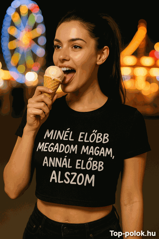 Vicces póló minél előbb megadom magam előbb alszom