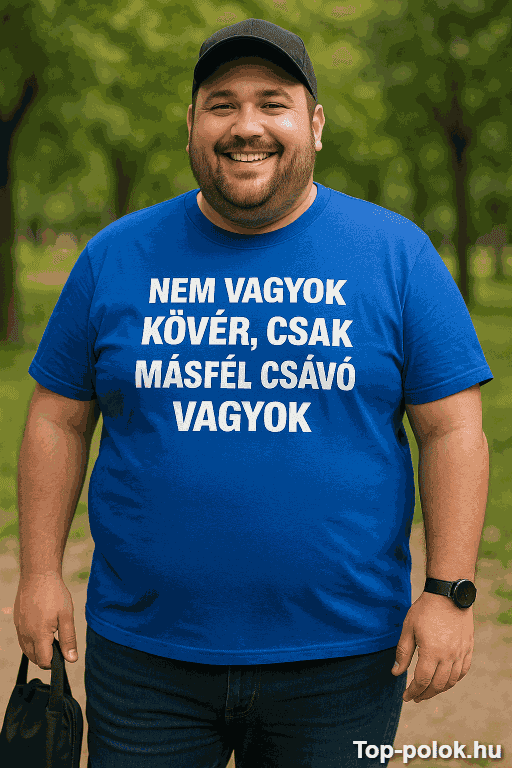 Vicces póló nem vagyok kövér másfél csávó