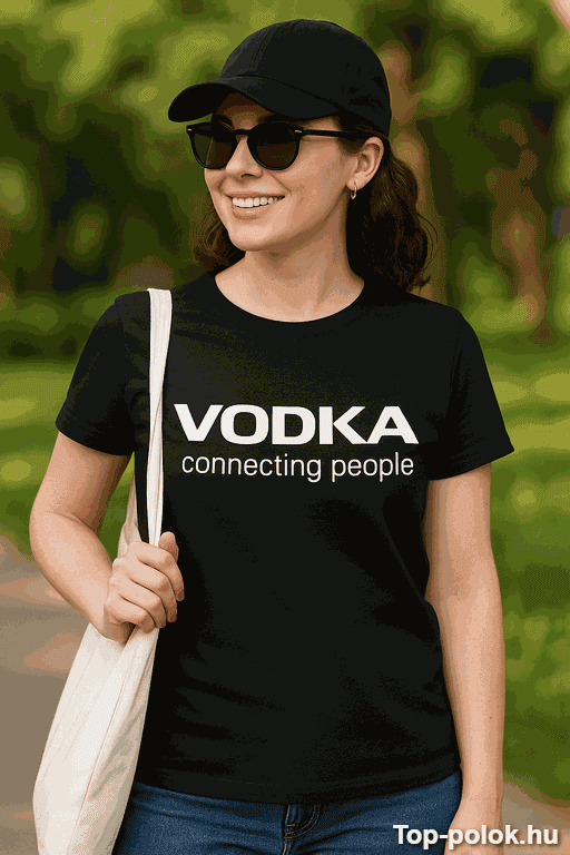 Vicces póló Vodka connecting people
