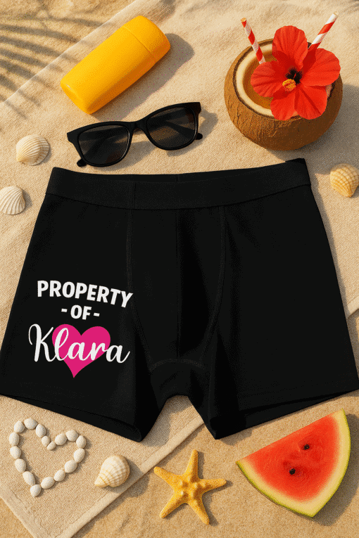 Moške boxer hlače Property of ime po želji