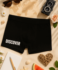 Sötétített napszemüveg és vintage fényképezőgép modern férfi alsónadrág a természetes színekben.