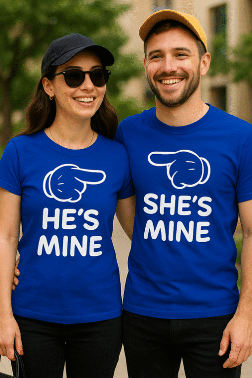 1. Páros poló, "Ő az enyém" és "Ő az én", szabadtéri programokhoz, páros ajándékhoz.