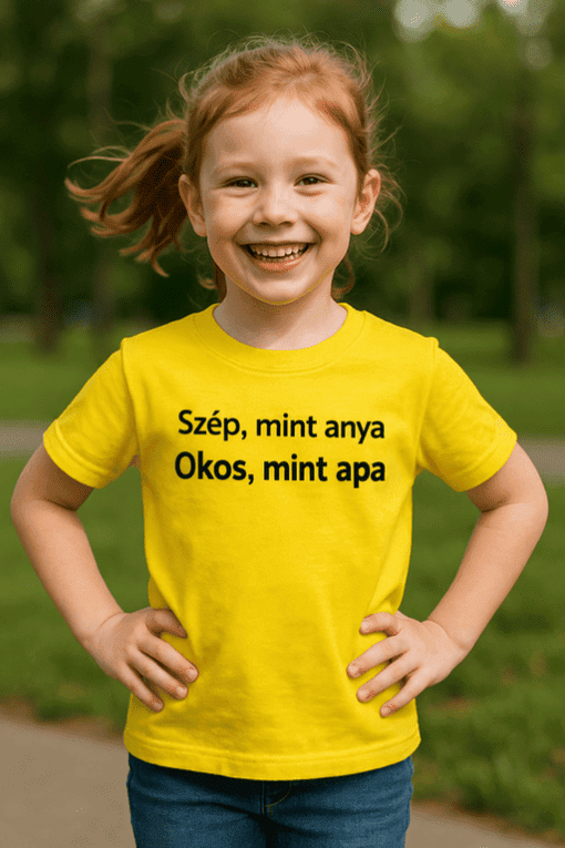Gyerek poló aranyos felirattal, anyatej és anyai szeretet téma, tökéletes ajándék.