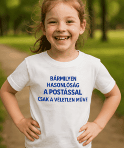 Játszó gyermek póló, humoros felirattal, iskolai és szabadidős viselésre, kiváló minőségben.