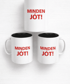 Minden jót feliratos bögre, egyedi tárgy születésnapi ajándékra, kiváló minőségben.