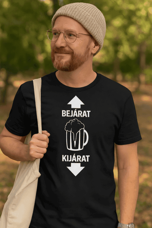 Csokoládé sör és kávé kedvelő férfi divatos póló, outdoor szett, tökéletes ünnepi vagy hétvégi alkalomra.