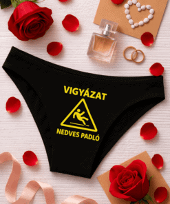 1. Nedves padlós férfi alsó, figyelmeztető felirattal, hideg időre és vízálló védelemre.