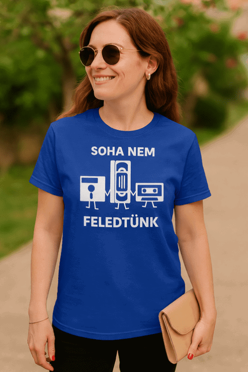 Divat póló vicces hangszerek motívummal, egyedi ajándék ötlet.