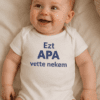 Mosolygó baba magyar felirattal, baba póló, Top-polok.hu, egyedi gyermekpólók, vicces babaajándékok.