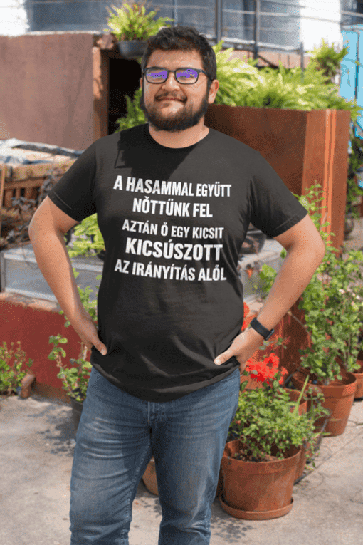 Férfi póló, modern design, kertek és hobbi, személyre szabott digitális nyomtatás, Top-polok.hu.