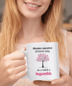 Szerelmes mug, romantikus ajándék, szívhez szóló üzenet.