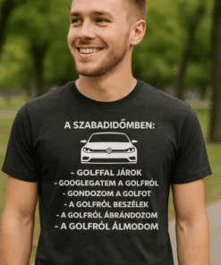 Kreatív golf témájú póló, vicces színezés, golfos humor, golf szerelmeseinek ajándék.