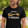 1. Férfi fekete póló IDD MEG TE MAGAD felirattal, párosító design, férfi divat.