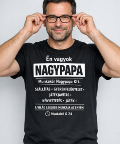 Férfi nagyapa póló, humoros felirattal, ajándékötlet nagypapáknak.
