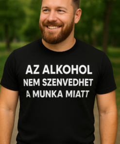 Az alkohol nem szenvdhet a munka miatt, figyelemfelkeltő üzenet a biztonságos munkakörnyezetért.