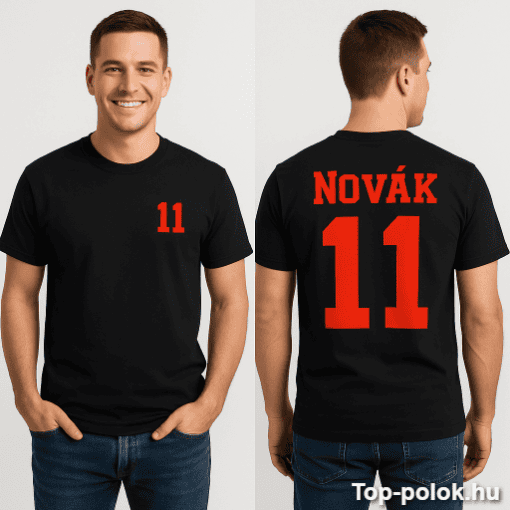 11-es számú magyar futball mez, játékosnév Novák, sportos és stílusos megjelenés.