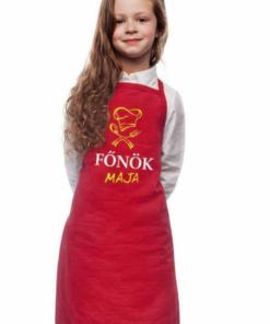 Gyerek kötény Főnök egyedi névvel