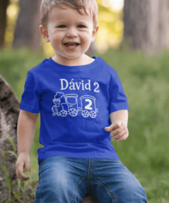 Gyerek póló vonat egyedi névvel