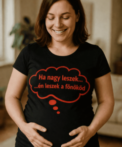 Ha nagy leszek, én leszek a főnököd - kismama terhesség alatt, boldog várandós nő.