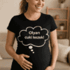 Olyan cuki leszoktató t-shirt kismamáknak, boldog várandós nő.
