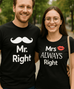 Páros póló Mr Right Mrs Always Right