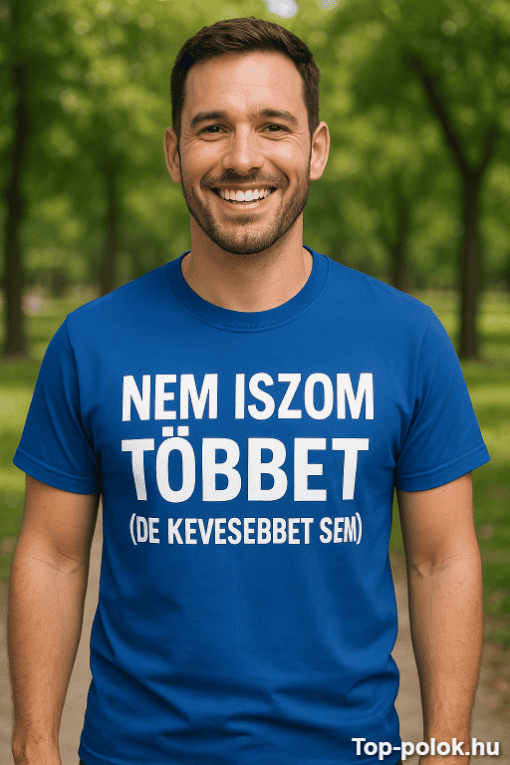 Nem iszom többet de kevesebbet sem póló