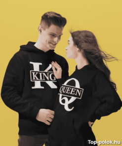 Páros kapucnis pulóver King Queen