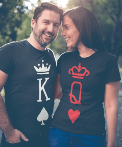 Páros póló King Queen kártya