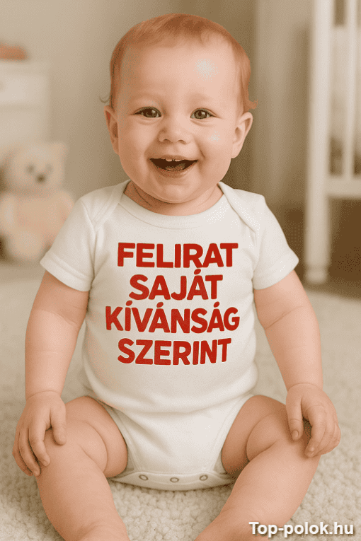 Felirat Saját Kívánság Szerint feliratos baba, boldog mosolyú kisgyerek otthoni környezetben.