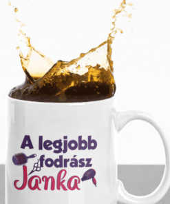 Vicces bögre legjobb fodrász egyedi névvel