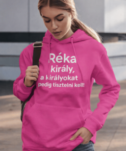 Vicces kapucnis pulóver király egyedi névvel