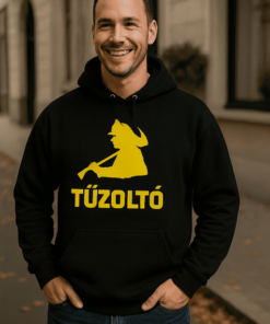 Vicces kapucnis pulóver tűzoltó