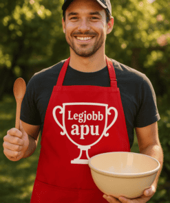 Fakanál és keverőtál egy férfi kezében, aki kerti grillezéshez készül.