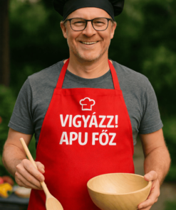 Vicces kötény vigyázz apu főz