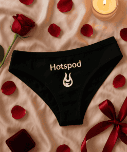 Férfi alsónadrág Hotspod márkával, romantikus hangulat, gyertyafény és rózsaszirmok között.