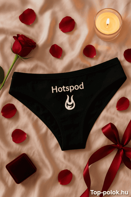 Férfi alsónadrág Hotspod márkával, romantikus hangulat, gyertyafény és rózsaszirmok között.