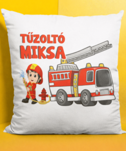 Vicces párna tűzoltó egyedi névvel