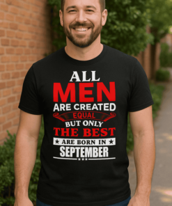 Vicces póló all men born in September