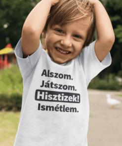 Vicces póló alszom játszom hisztizek ismétlem