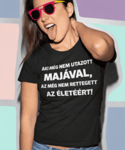 Vicces póló életveszélyes utazás választható névvel