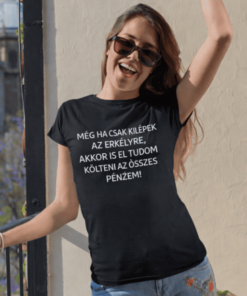 Vicces póló erkélyes költekezős
