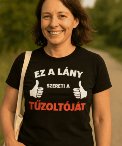 Vicces póló ez a lány szereti a tűzoltóját