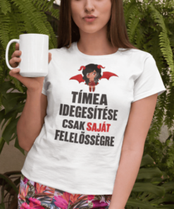 Vicces póló idegesítés saját felelősségre egyedi névvel