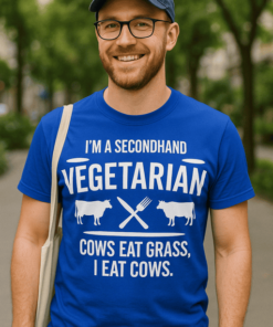 Vicces póló I'm a secondhand vegetarian