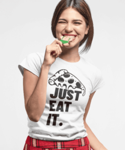 Vicces póló Just Eat It pizza