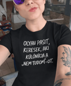 Vicces póló különírja a nem tudom
