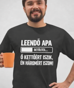 Vicces póló leendő apa háromért iszom