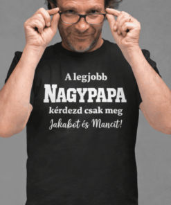 Vicces póló legjobb nagypapa egyedi névvel